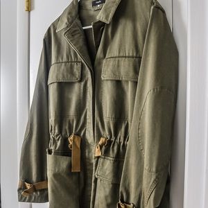 Theory Military Jacket with Gold Accents